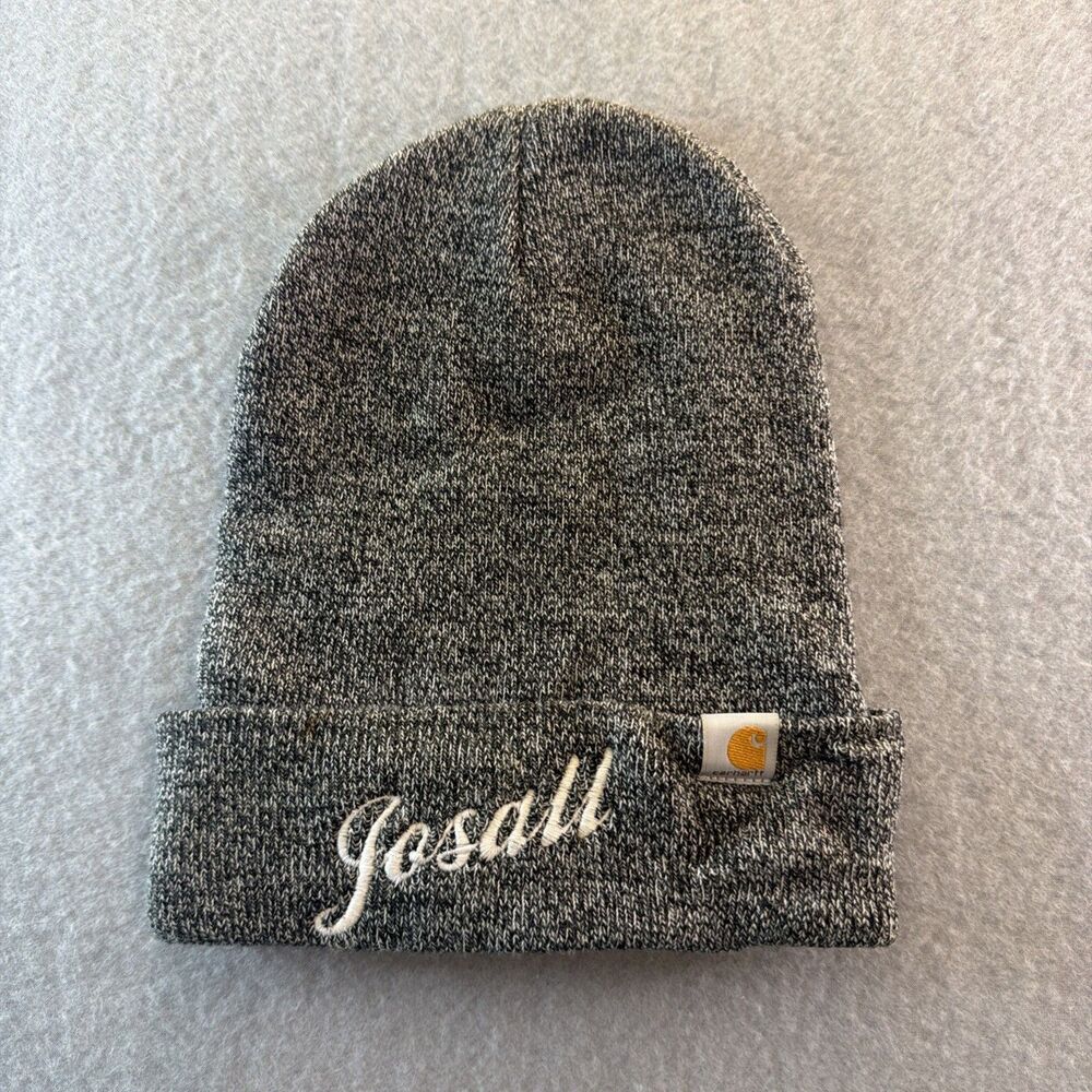 Carhartt Knit Cuffed Beanie Gray Heather Custom Embroidered Hat OS 104597